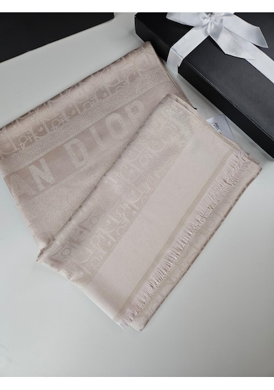 Miorel Scarfs Cd Desen Kaşmir İpek Şal Scarfs Cashmere Shawl Hijab Yeni Sezon Pudra Pembe