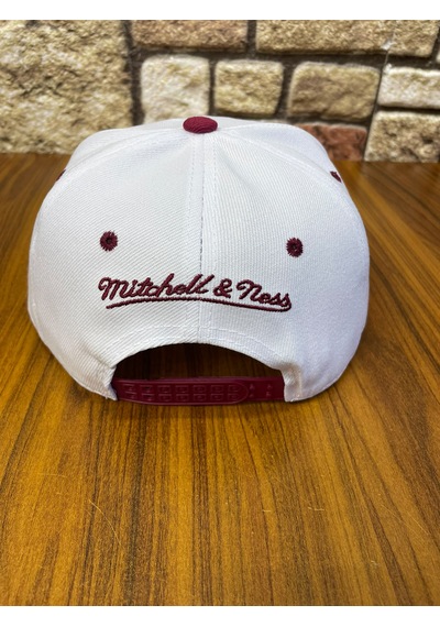 Hamze Cleveland Cavaliers Nba Hiphop Snapback Rapper Basketbol Unisex Şapka Cap Beyaz - Bordo