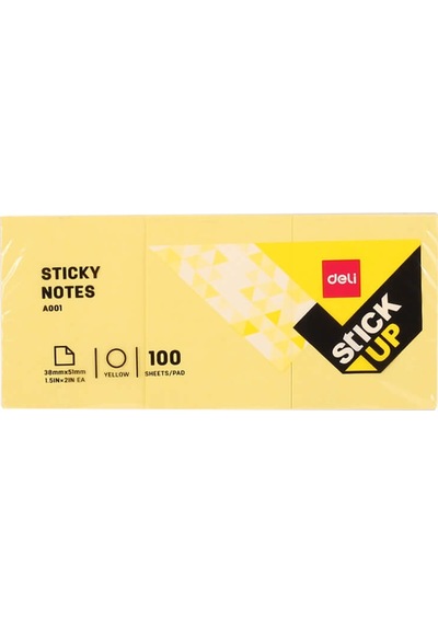 Deli Sticky Notes Yapışkanlı Not Kağıdı 38x51 Mm 100 Sayfa A00153