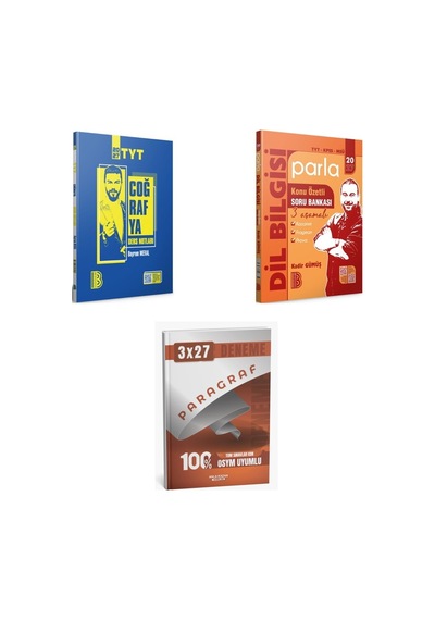 2027 2027 Benim Hocam Tyt Coğrafya + Türkçe Kpss Msü Parla Dil Bilgisi Konu Özetli Konu + Ankapade 3'lü Set