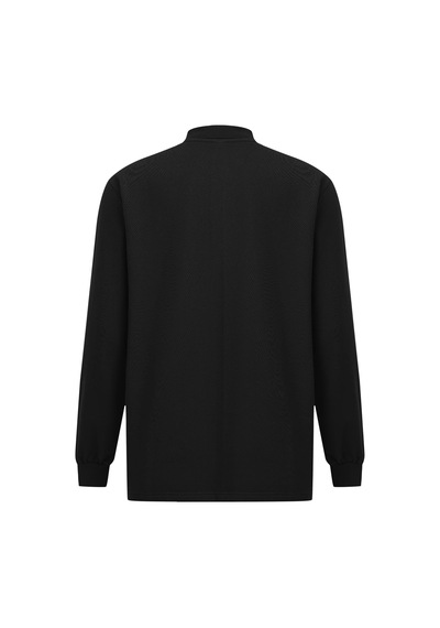 Sanfords Polo Sweatshırt Erkek Siyah Uzun Kollu Polo Yaka Sweatshirt Siyah