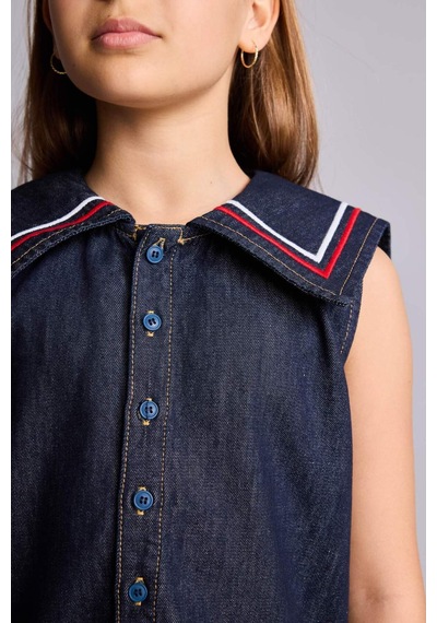 Defacto Jean Elbise Kız Çocuk H6597a826smnm34 Mavi-nm34