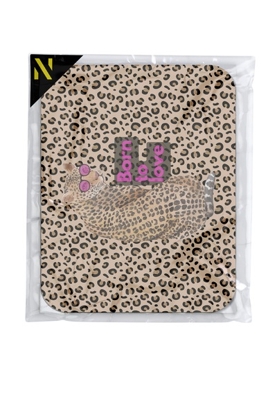 Leopar Desenli Born To Love Yazılı Ergonomik Mouse Pad Kaymaz Tabanlı, Renkli Ve Konforlu Tasarım Çok Renkli