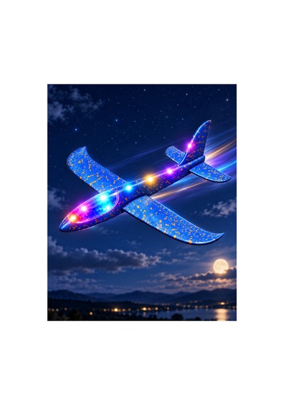 Led Işıklı Köpük Uçak Oyuncak -büyük Boy Hafif Ve Dayanıklı Eva Köpük Kolay Kurulum Açık Hava Çocuk Oyuncağı Mavi - 921717685