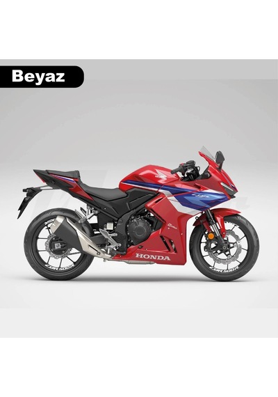 Honda Cbr500r Jant İçi Yazı Sticker Etiket Modeli Beyaz Renk