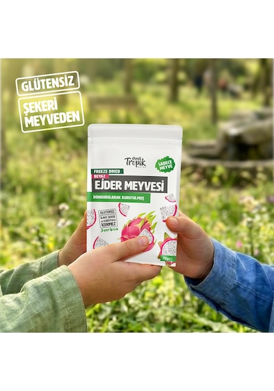 Dondurularak Kurutulmuş Beyaz Ejder Meyvesi 20 G Freeze Dried Meyve Cipsi Meyve Kurusu 6 Adet