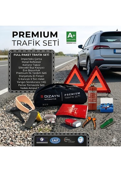 S-dizayn Premium Araç Trafik Seti Full Paket 12 Parça