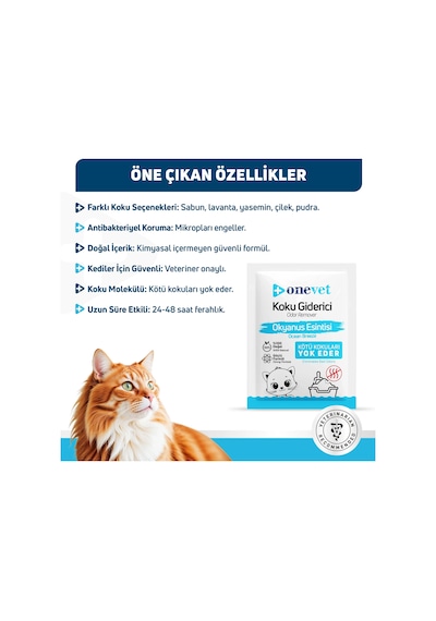 Onevet Kedi Kumu Koku Giderici 15x25 Gr Okyanus Esintili