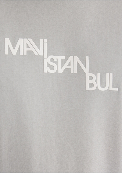 Mavi - Mavi Istanbul Baskılı Gri Tişört 0612274-70075 Gri