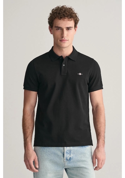 Gant Erkek Regular Fit Polo T-shirt - Siyah Siyah