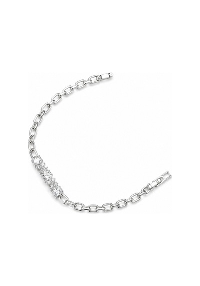 Balenbi Jewelry Gümüş Renk Baget Ve Zirkon Taş Detaylı Paslanmaz Çelik Kadın Bileklik 1205