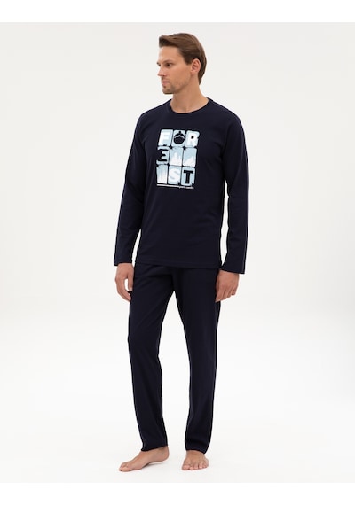 Pierre Cardin Erkek Lacivert Pijama Takım 50322655-200 Lacivert