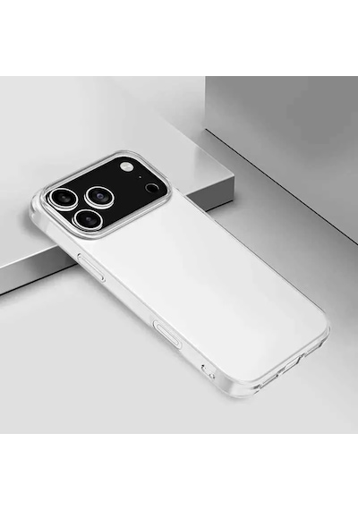 Apple Uyumlu iPhone 17 Pro Şeffaf Kılıf Silikon Ve Esnek Seffaf