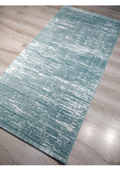 Tiffany Halı Rüzgar Rgr01T Turkuaz 100Cm Eninde Kesme Yolluk Halı