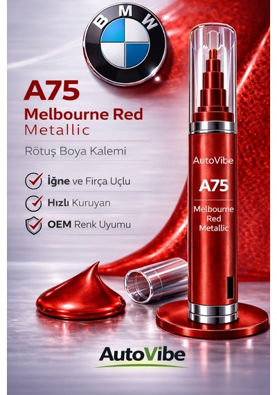 Bmw Rötuş Boya Kalemi A75 Melbourne Red Metallic Melbourne Kırmızı Metalik