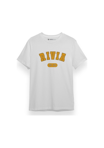 The Witcher Rivia Yazı Beyaz Kısa Kol Erkek Tshirt 001