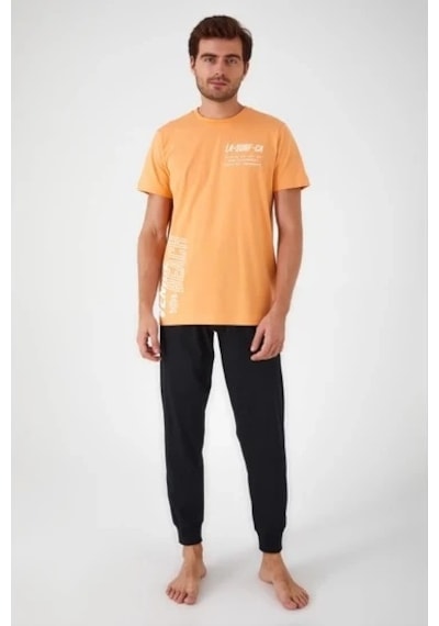 Modadua Rolypoly 3041-s Erkek Pijama Takımı Turuncu