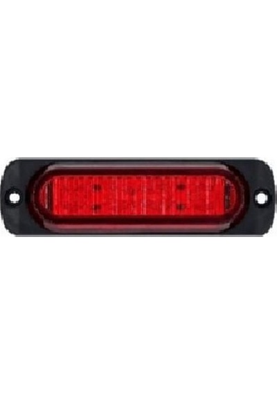 Animasyonlu Lamba Mercekli Cam 4 Led'li Kırmızı - Fr1271-r