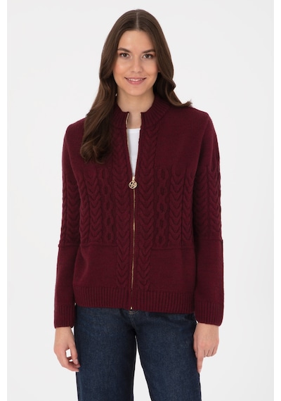 U.S. Polo Assn. U.s. Polo Assn. Kadın Plum Hırka Triko 50314669-vr177 New Plum