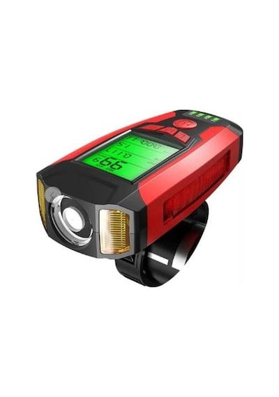 Forte Gt 3 In 1 Bisiklet El Feneri 5 Led Fonksiyonlu Km Sayaçlı Su Geçirmez Far Kırmızı