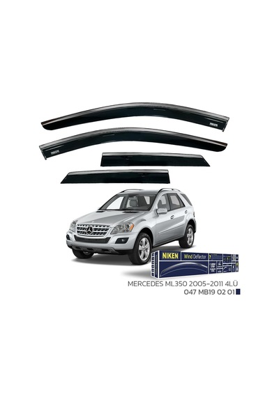 Mercedes Ml350 2005-2011 - Kromlu Cam Rüzgarlığı 4lü Parça