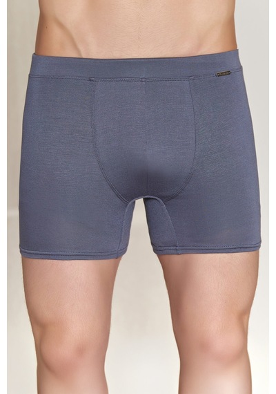 Berrak 6'lı Erkek Micro Modal Likralı Boxer - 4434 Sıkmayan Kalın Kemer Lastikli Füme