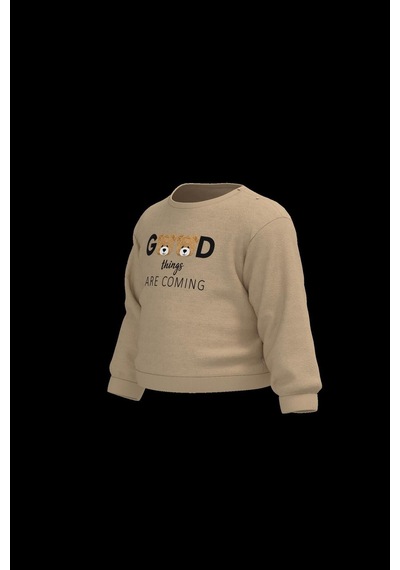 BabyCosy Organik Pamuk Sweatshirt,%100 Organik Pamuk,bebek Ve Yenidoğan Serisi,kışlık Koleksiyon Gri