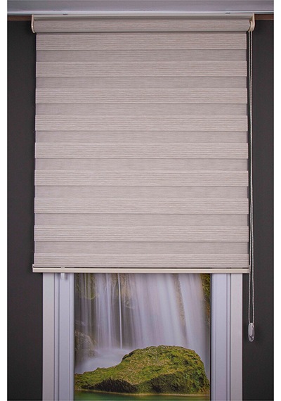 Oba Perde Bambu Pileli Zebra Perde Beyaz 80 x 190
