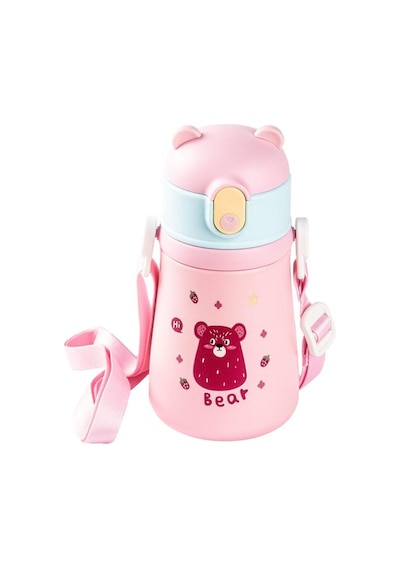Hon Pembe Askılı Paslanmaz Çelik Çocuk Termosu 480ml Pembe