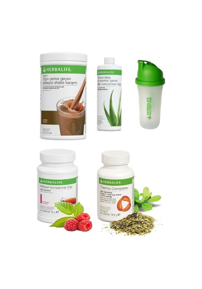 Set Çikolata Shake- Aloe Suyu- 50 Gr Ahududu Çay- Thermo Ve Shaker