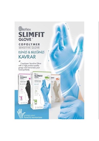 Reflex Slimfit Sensitive Mavi Eldiven L-xl 100 Lü 10 Kutu