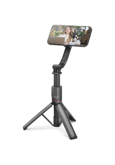 Telefon Tripodu Ve Selfie Çubuğu Seti Manyetik Bluetooth Kumandalı 105 Cm - Siyah Nd1048