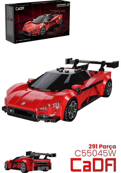 Cada 1:24 Yangwang U9 Supercar C55045w 291 Parça Oyuncak Yapım Seti Blok Araba