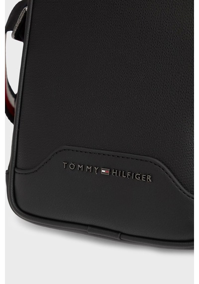 Tommy Hilfiger Logolu Ayarlanabilir Askılı Çanta Erkek Çanta Am0am14701 Bds Siyah