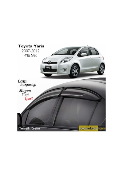 Toyota Uyumlu Yaris Mugen Cam Rüzgarlığı 2007-2012