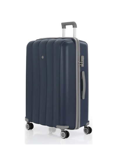Mçs 3lü Set Kırılmaz Silikon Seyahat Valizi Bavulu V305 Laci/gri Lacivert - Gri