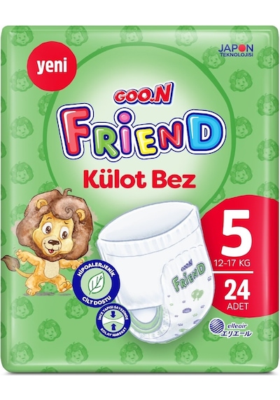 Goon Friend Külot Bebek Bezi 5 Numara 12-17kg Junior 72 Adet 3'lü