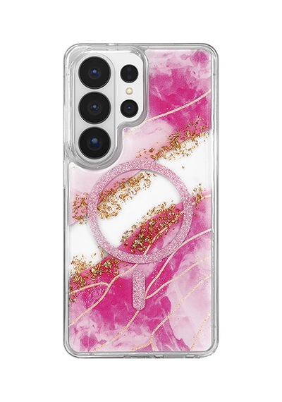 Onegif Samsung Galaxy S26 Ultra Lotus Simli Magsafe Kapak - Pembe - Pembe
