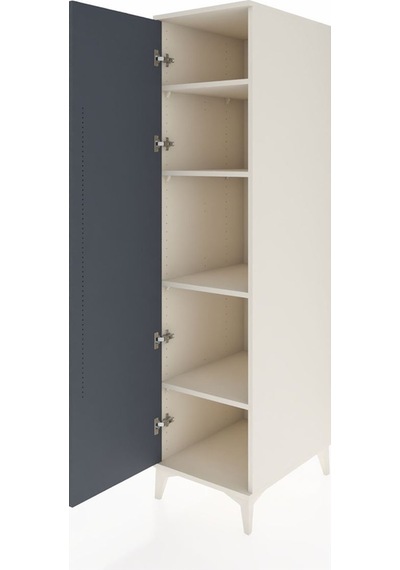 Kronos Dolap 4 Raflı Tek Kapaklı 44x59x182 Aytaşı-antrasit Aytaşı