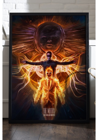 The Matrix Revolutions Siyah Ahşap Çerçeveli Poster, Dekoratif Film Duvar Tablosu
