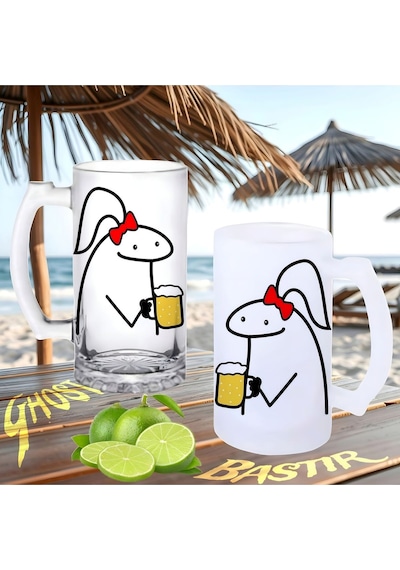 Çizgi Kız Buzlu Ya Da Buzsuz Bira Bardağı 039