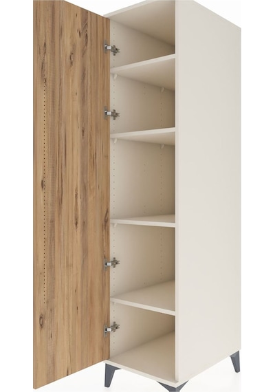 Kronos Dolap 4 Raflı Tek Kapaklı 44x59x182 Aytaşı-çam Aytaşı