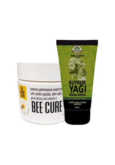 İbn-i Sina 3 Adet Kuyruk Yağı Kremi - Sırt Bel Kas Iskelet Harici Uygulama Agrıkremı 50ml Krem + 1 Tane Beecure Paincream