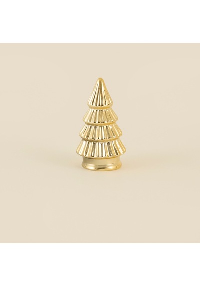 Karaca Home New Year Yılbaşı Christmas Tree Dekoratif Obje Gold 6,8 X 6,8 X 12,3 Cm