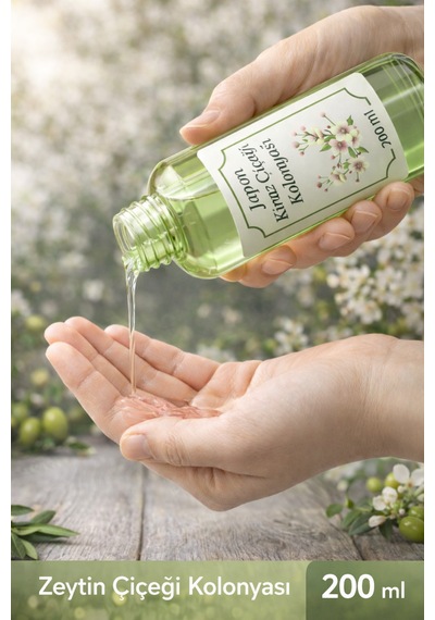 Zeytin Çiçeği Kolonyası 200 Ml Ferahlatıcı Doğal Koku, Uzun Süre Kalıcı, Günlük Kullanım