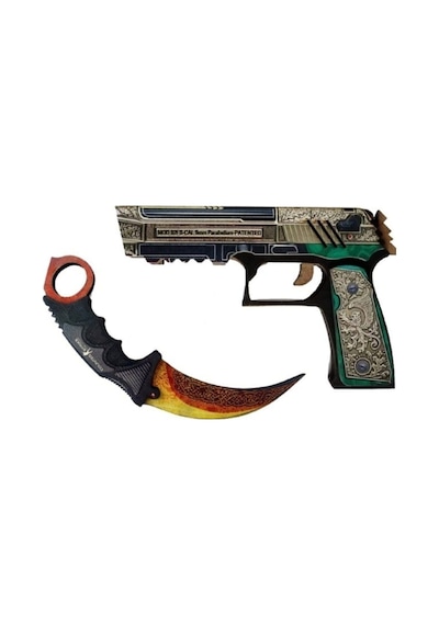Ahşap Cs-go P250 Oyuncak Set 7010