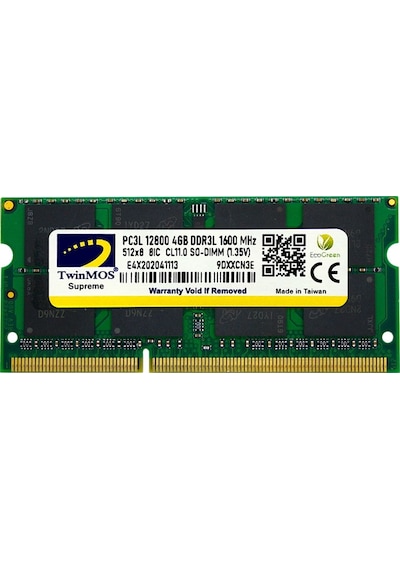 TwinMos MDD3L8GB1600N 8 GB DDR3 1600 MHz CL11 Notebook Ram