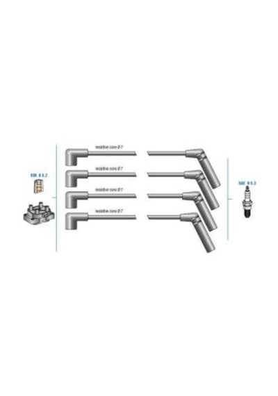 Doduco 7809 Buji Kablo Takım Chevrolet Kalos 1.2i Sohc Hatcback 03 4044206710 1 Takım