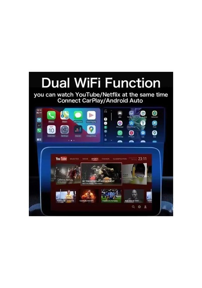Bilişim Burada Ab038 Kablosuz Carplay & Android Auto, Android 12, Netflix & Youtube, Siyah Bbab038 Diğer