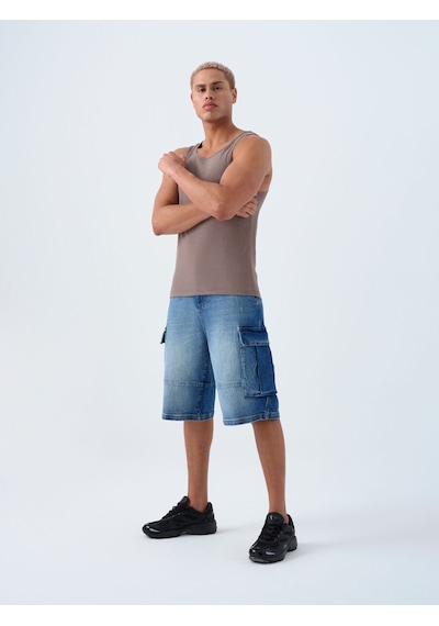 LOFT Baggy Fit Erkek Şort Lf2039608 Q1.v1 Denim